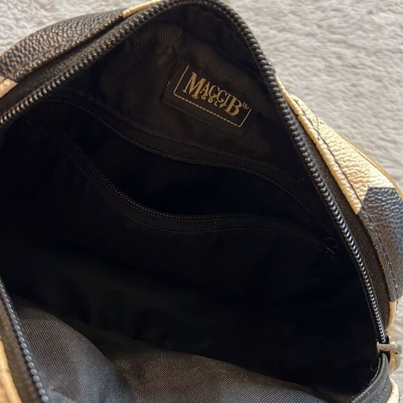 Maggi B Brown, Black, & Tan Argyle Golf Tee Bag - Picture 10 of 11